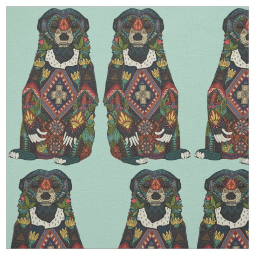 sun bear mint fabric