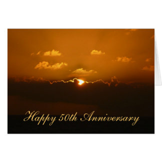 Sun Behind Clouds Anniversary Card