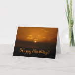 Sun Behind Clouds Birthday Card (Blank Inside)