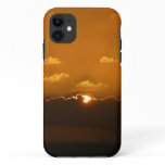 Sun Behind Clouds I Orange Seascape iPhone 11 Case