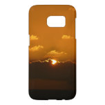 Sun Behind Clouds I Orange Sunset Photo Samsung Galaxy S7 Case