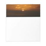 Sun Behind Clouds I Orange Sunset Photo Notepad