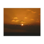 Sun Behind Clouds I Orange Sunset Photo Postcard