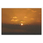 Sun Behind Clouds I Orange Sunset Photo Tissue Paper