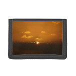 Sun Behind Clouds I Orange Sunset Photo Trifold Wallet