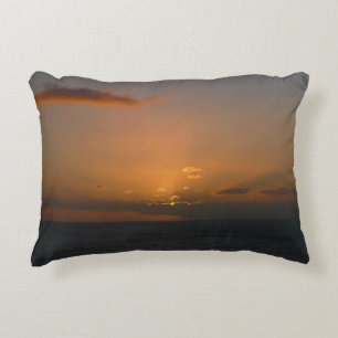 Sun Behind Clouds II Seascape Accent Pillow