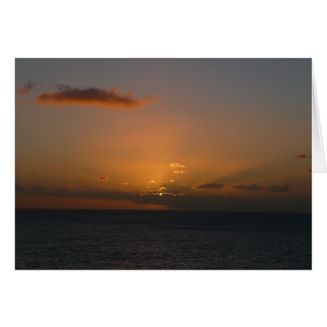Sun Behind Clouds II Seascape Cards (Front Horizontal)