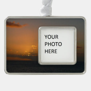 Sun Behind Clouds II Seascape Christmas Ornament