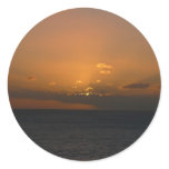 Sun Behind Clouds II Seascape Classic Round Sticker