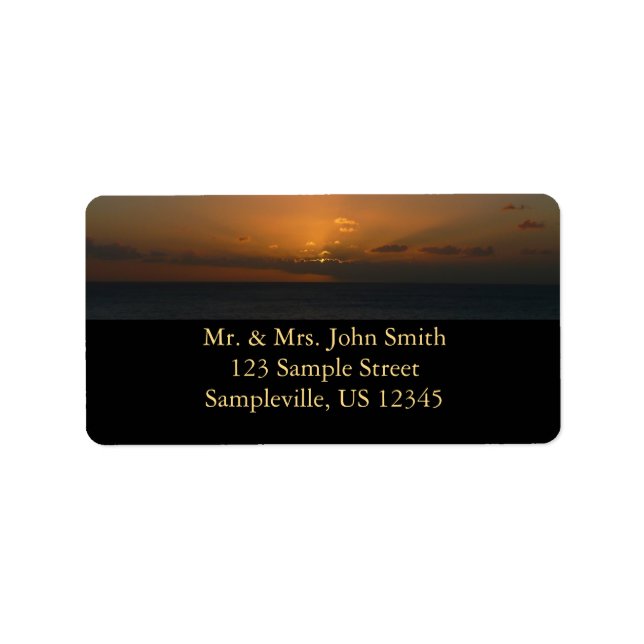 Sun Behind Clouds II Seascape Label (Front)