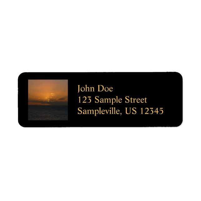 Sun Behind Clouds II Seascape Label (Front)