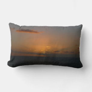 Sun Behind Clouds II Seascape Lumbar Pillow