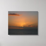 Sun Behind Clouds II Seascape Photography Canvas Print