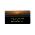 Sun Behind Clouds II Seascape Photography Label
