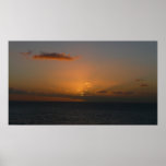 Sun Behind Clouds II Seascape Photography Poster