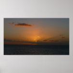 Sun Behind Clouds II Seascape Poster