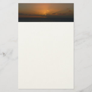 Sun Behind Clouds II Seascape Stationery