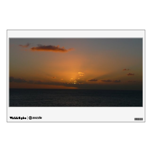Sun Behind Clouds II Seascape Wall Decal (Front)