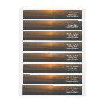 Sun Behind Clouds II Seascape Wrap Around Label