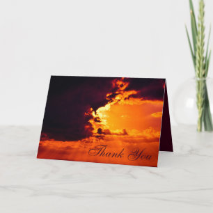 Sun Behind Clouds Thank You Card