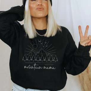 Sun Birds and Pines Mountain Mama Mom Sweatshirt