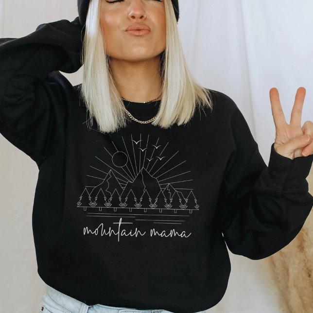 Sun Birds and Pines Mountain Mama Mom Sweatshirt (Creator Uploaded)
