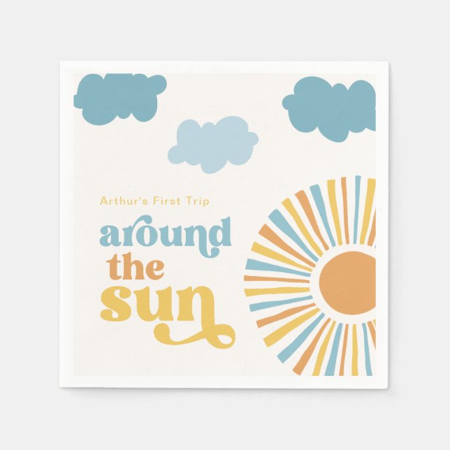 Sun Birthday Party Napkins (Front)
