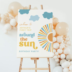 Sun Birthday Party Welcome Sign