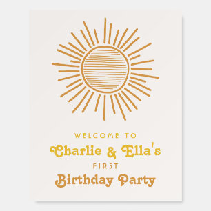 Sun Birthday Welcome Sign