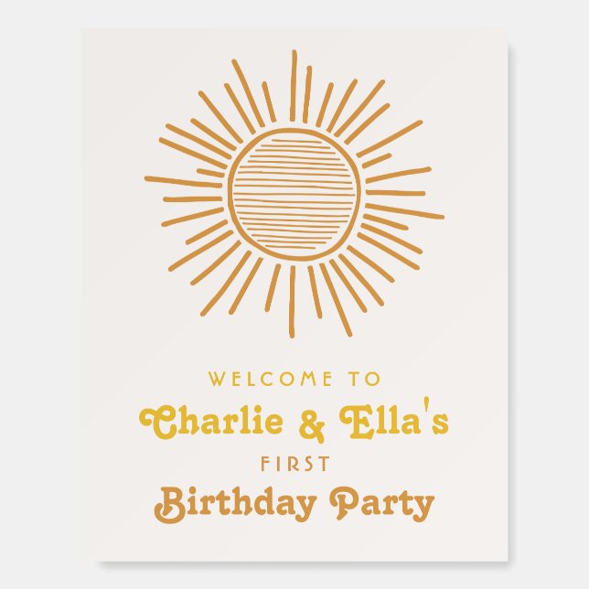 Sun Birthday Welcome Sign (Front)