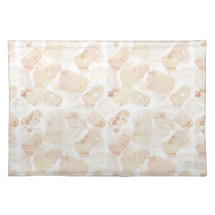 Sun-Bleached Coastal Blooms - Abstract Watercolor Cloth Placemat