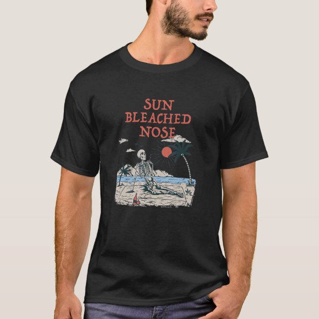 Sun Bleached Nose Summer Sunbathing Tropical Tanni T-Shirt (Front)