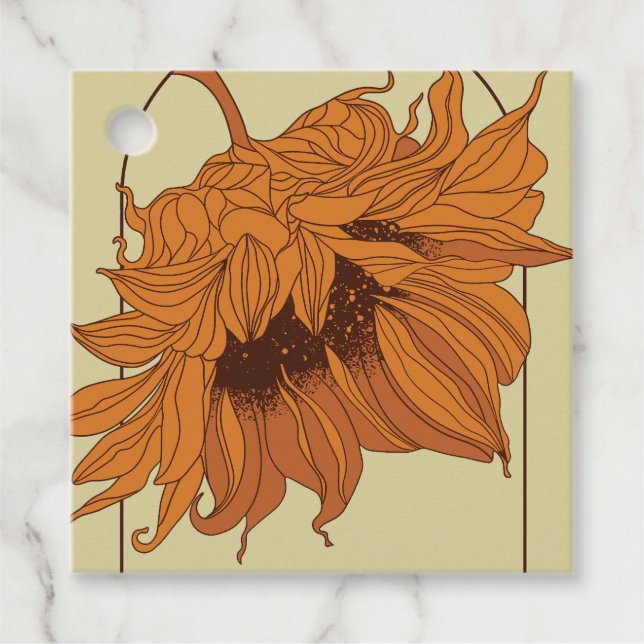 Sun & Bloom Favor Tags (Front)
