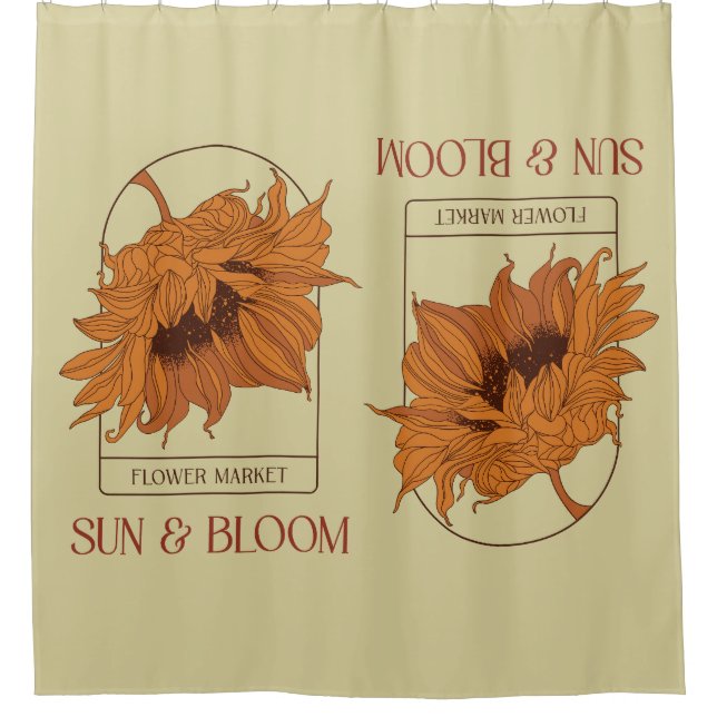Sun & Bloom Shower Curtain (Front)