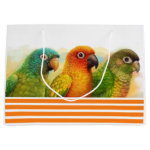 Sun Blue-Crowned Green-Cheeked Conures Realistic Painting Bird Gifts Gift Bag