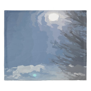 Sun Blue Sky Tree King Duvet Cover