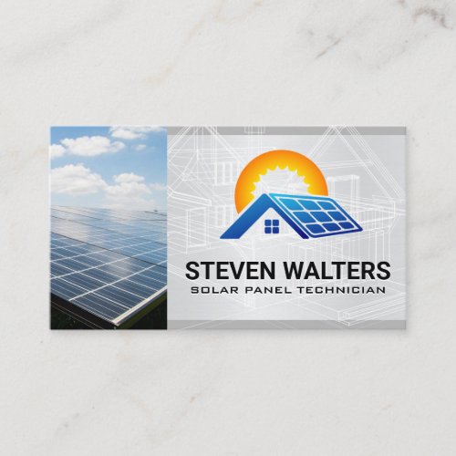 Sun Blueprints  Solar Panel  Energy  Business Card