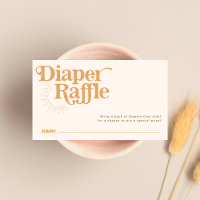 Sun Boho Diaper Raffle Ticket Baby Shower