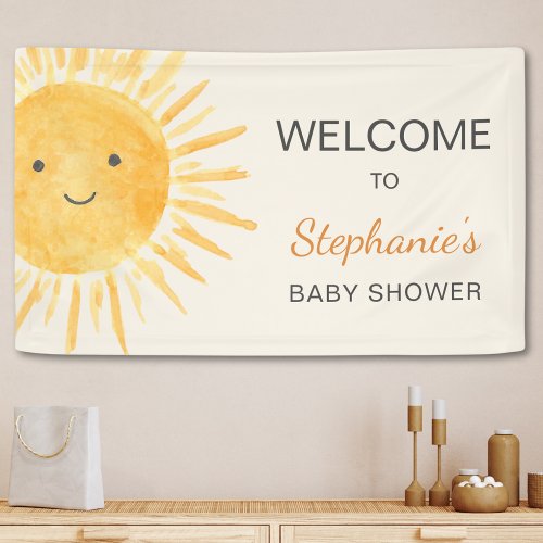  Sun Boho Gender_Neutral Baby Shower Welcome Banner