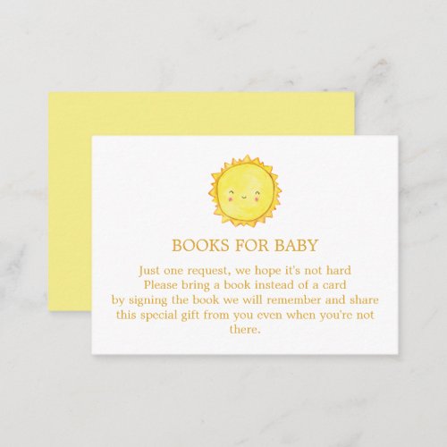 Sun Books for Baby Enclosure Card 