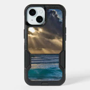 Sun Breaking Through Clouds Over Sea iPhone 15 Case
