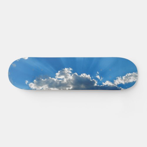 Sun Breaking Through Clouds Skateboard