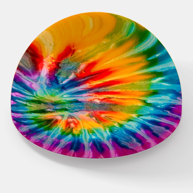 Sun Burst Round Dome Trinket Paperweight (Angled)