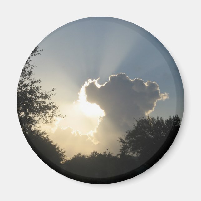 Sun Burst Through the CloudsMagnet Magnet (Front)