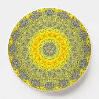 Sun Burst Yellow Abstract Mandala PopSocket
