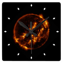 Sun Bursts Solar Astronomy Star Square Wall Clock Sun Bursts Solar Astronomy Star Square Wall Clock