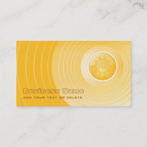 Customizable Sun Business Card