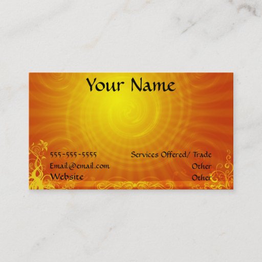 Customizable Sun Business card