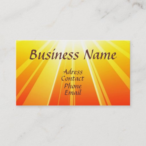 Customizable Sun Business Card