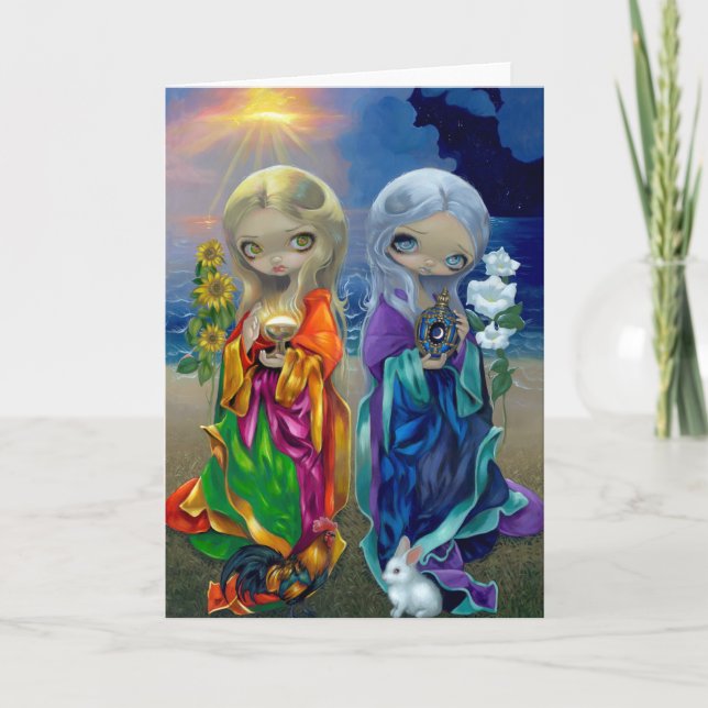 "Sun Child and Moon Child" Greeting Card (Front)
